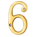 Carlisle Brass Numerals Polished Brass Numeral Face Fix (No 6 Or 9) 76Mm