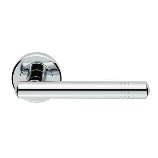 Carlisle Brass Handles Polished Chrome Serozzetta Atalaya Lever On Round Rose Concealed Fix