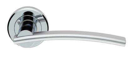 Carlisle Brass Handles Polished Chrome/Satin Chrome Serozzetta Cumulus Lever On Round Rose Concealed Fix