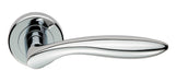 Carlisle Brass Handles Polished Chrome Serozzetta Shark Lever On Round Rose Concealed Fix