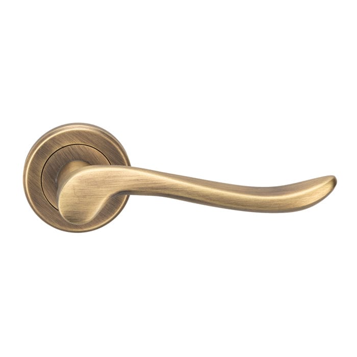 Carlisle Brass Handles Antique Brass Serozzetta Verdun Lever On Concealed Fix Round Rose