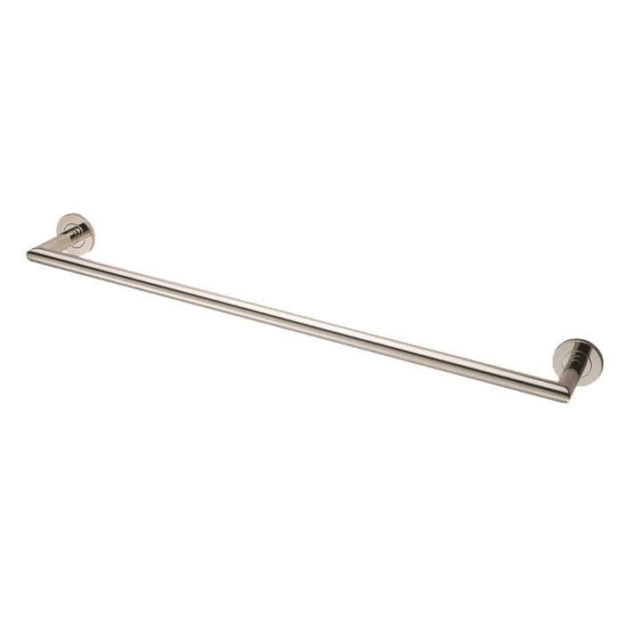 Carlisle Brass Towel Rails & Rings BRIGHT STAINLESS STEEL STAINLESS STEEL SINGLE MITRED TOWEL RAIL (600MM C/C) 600mm