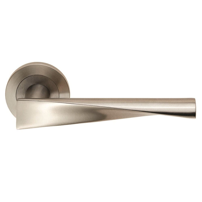 Carlisle Brass Handles Satin Stainless Steel Steelworx Brema Lever On Concealed Fix Round Rose