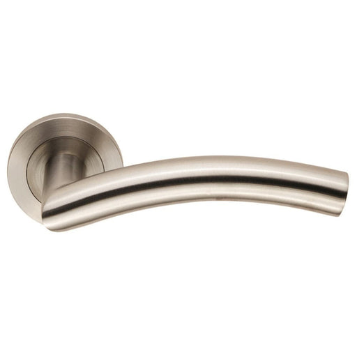 Carlisle Brass Handles Satin Stainless Steel Steelworx Dresda Lever On Concealed Fix Round Rose