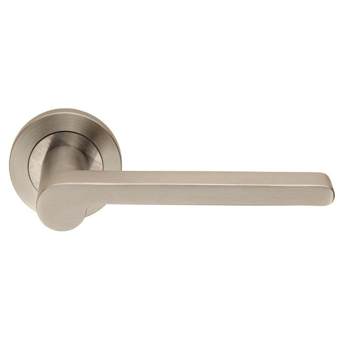 Carlisle Brass Handles Satin Stainless Steel Steelworx Lubecca Lever On Concealed Fix Round Rose