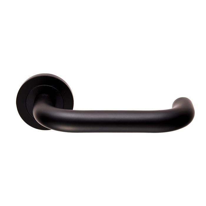 Carlisle Brass Handles Matt Black Steelworx Nera Lever On Concealed Fix Round Rose