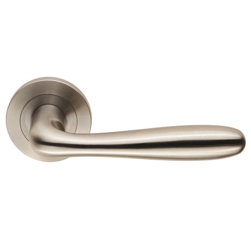 Carlisle Brass Handles Satin Stainless Steel Steelworx Peninsula Lever On Concealed Fix Round Rose