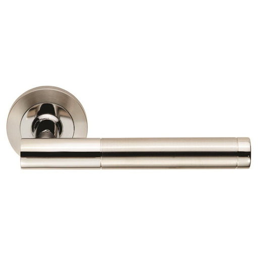 Carlisle Brass Handles Bright Stainless Steel/Satin Stainless Steel Steelworx Philadelphia Lever On Concealed Fix Round Rose