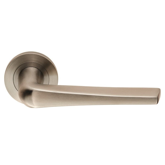 Carlisle Brass Handles Satin Stainless Steel Steelworx Plaza Lever On Concealed Fix Round Rose