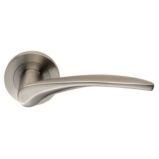 Carlisle Brass Handles Satin Stainless Steel Steelworx Tirolo Lever On Concealed Fix Round Rose