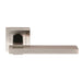 Carlisle Brass Handles Satin Stainless Steel Tange Designer Lever On Square Sprung Rose - Heso Spindle G304