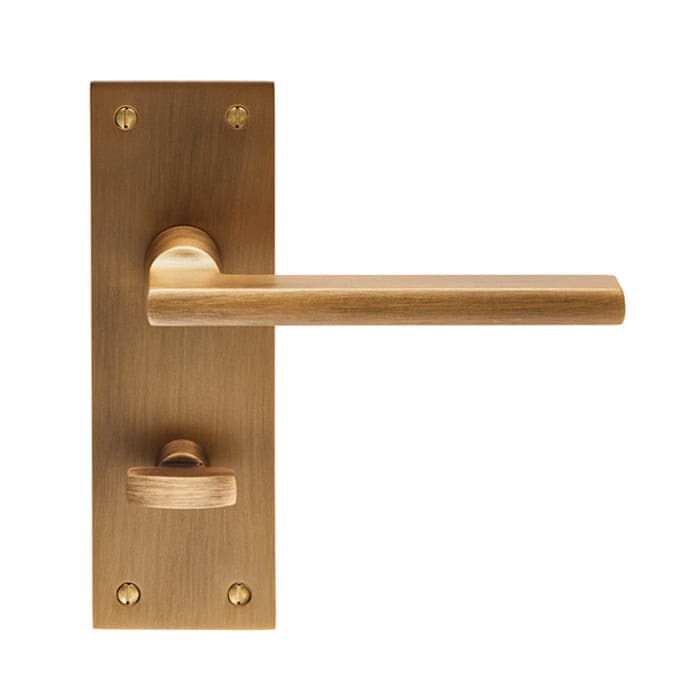 Carlisle Brass Handles Antique Brass Trentino Lever On Backplate  - Bathroom 57Mm