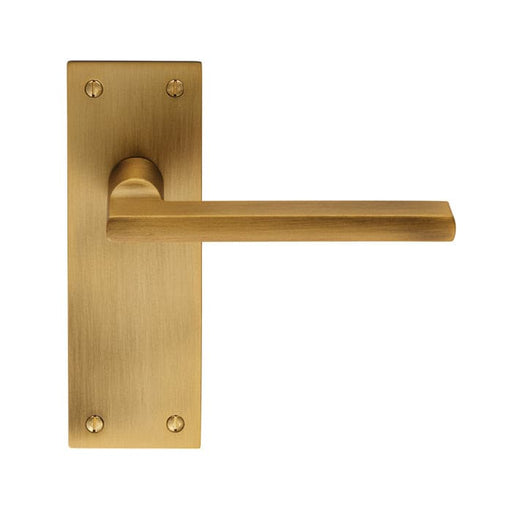 Carlisle Brass Handles Antique Brass Trentino Lever On Backplate  - Latch