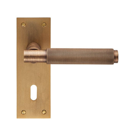 Carlisle Brass Handles Antique Brass Varese Lever On Backplate - Lock 57Mm