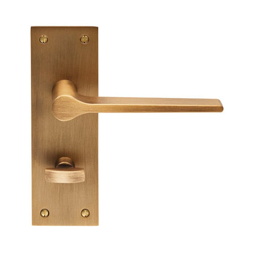 Carlisle Brass Handles Antique Brass Velino Lever On Backplate  - Bathroom 57Mm