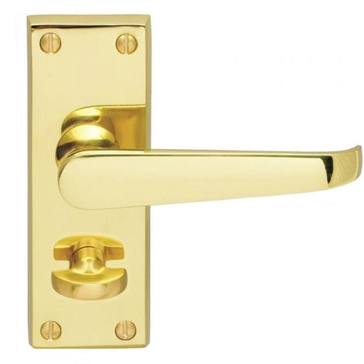 Carlisle Brass Handles Polished Brass Victorian - Lever Privacy Furniture (Contract Range) 120Mm X 40Mm