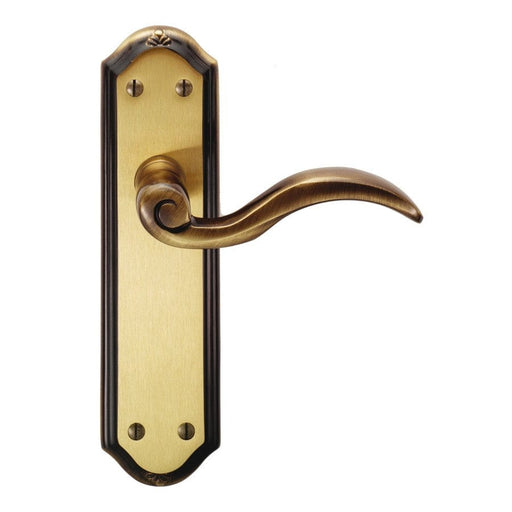 Carlisle Brass Handles Florentine Bronze Wentworth Lever On Backplate - Latch 180Mm X 48Mm