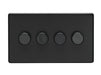 Eurolite Switches Matt Black 4 Gang Dimmer - Matt Black