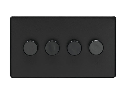 Eurolite Switches Matt Black 4 Gang Dimmer - Matt Black