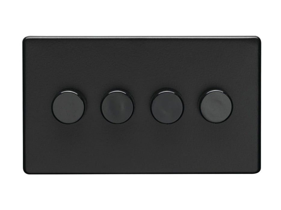 Eurolite Switches Matt Black 4 Gang Dimmer - Matt Black