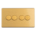 Eurolite Switches Satin Brass 4 Gang Dimmer - Satin brass