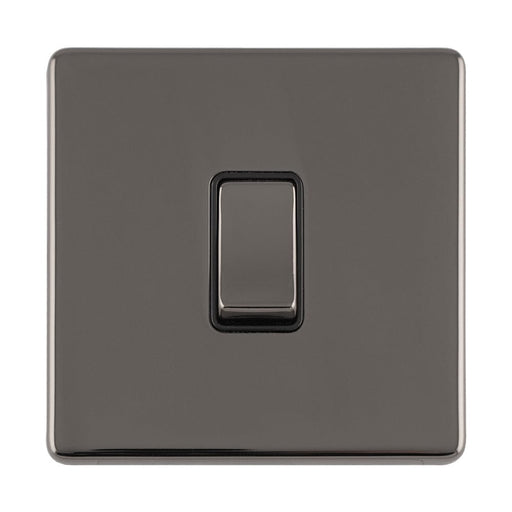 Eurolite Switches Black Nickel Concealed 3mm 1 Gang 10Amp 2Way Switch - Black Nickel