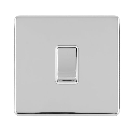 Eurolite Switches Polished Chrome Concealed 3mm 1 Gang 10Amp 2Way Switch - Polished Chrome