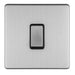 Eurolite Switches Stainless Steel Concealed 3mm 1 Gang 10Amp 2Way Switch - Stainless Steel