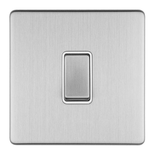 Eurolite Switches Stainless Steel Concealed 3mm 1 Gang 10Amp 2Way Switch - Stainless Steel