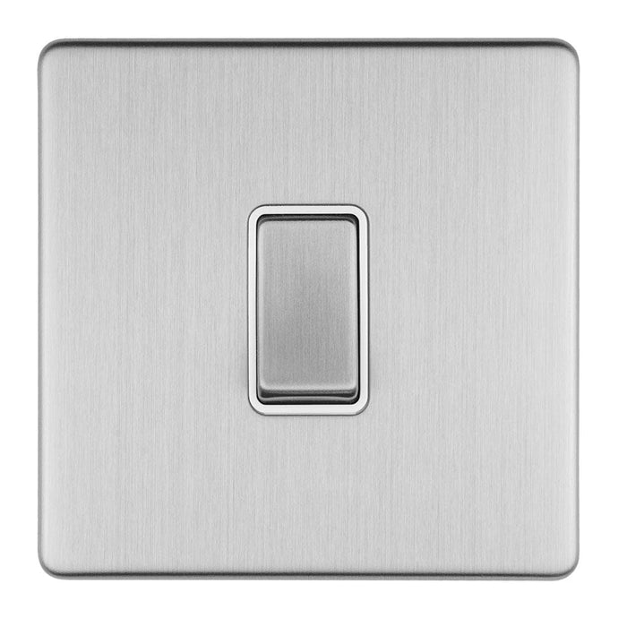 Eurolite Switches Stainless Steel Concealed 3mm 1 Gang 10Amp 2Way Switch - Stainless Steel