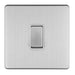 Eurolite Switches Stainless Steel Concealed 3mm 1 Gang 10Amp 2Way Switch - Stainless Steel