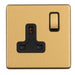 Eurolite Switches Satin Brass Concealed 3mm 1 Gang 13Amp Dp Switch - Satin Brass