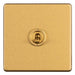 Eurolite Switches Satin Brass Concealed 3mm 1 Gang 2 Way Toggle Switch - Satin Brass