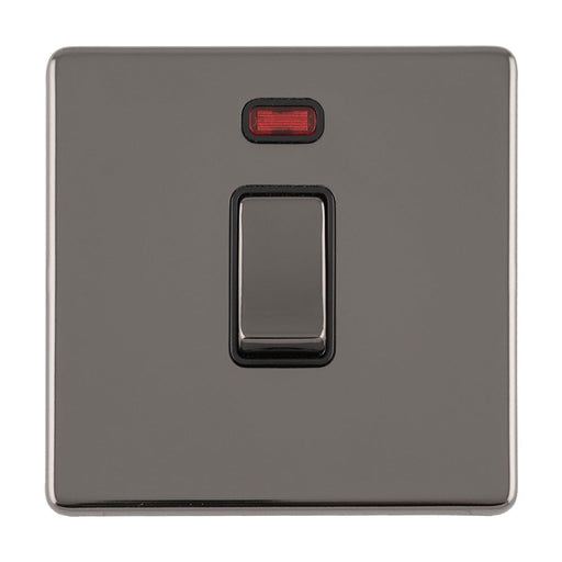 Eurolite Switches Black Nickel Concealed 3mm 1 Gang 20Amp Dp Switch - Black Nickel