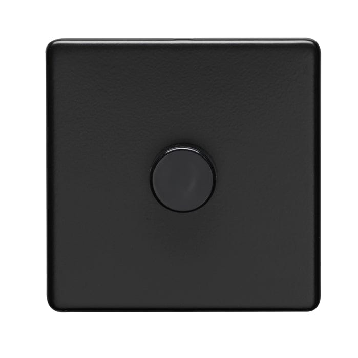 Eurolite Switches Matt Black Concealed 3mm 1 Gang Dimmer - Matt Black