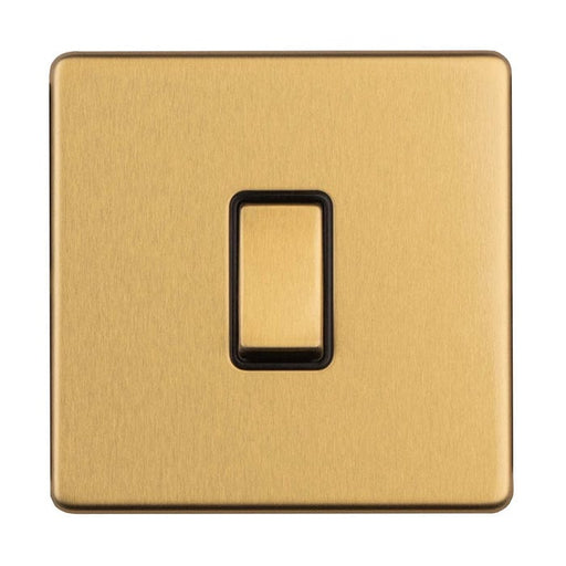 Eurolite Switches Satin Brass Concealed 3mm 1 Gang Intermediate Switch - Satin Brass