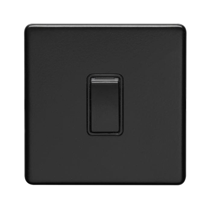 Eurolite Switches Matt Black Concealed 3mm 1 Gang Switch - Matt Black