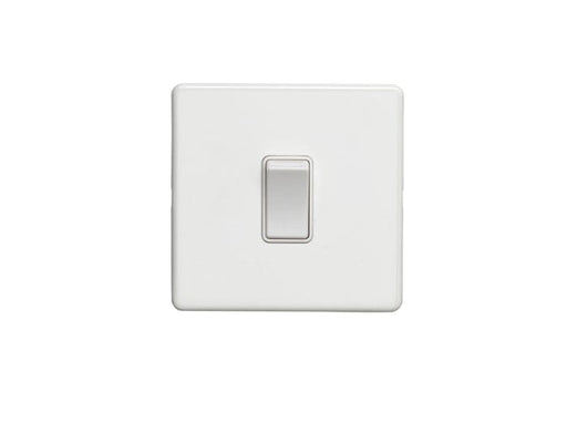 Eurolite Switches Matt White Concealed 3mm 1 Gang Switch - Matt White