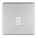 Eurolite Switches Stainless Steel Concealed 3mm 1 Gang Telephone Slave - Stainless Steel