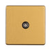 Eurolite Switches Satin Brass Concealed 3mm 1 Gang Tv Socket - Satin Brass