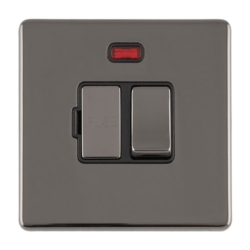 Eurolite Switches Black Nickel Concealed 3mm 13Amp Switched Fuse Spur - Black Nickel