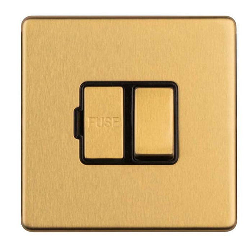 Eurolite Switches Satin Brass Concealed 3mm 13Amp Switched Fuse Spur - Satin Brass