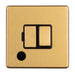 Eurolite Switches Satin Brass Concealed 3mm 13Amp Switched Fuse Spur With Flex Outlet - Satin Brass