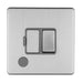 Eurolite Switches Stainless Steel Concealed 3mm 13Amp Switched Fuse Spur With Flex Outlet - Stainless Steel