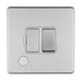 Eurolite Switches Stainless Steel Concealed 3mm 13Amp Switched Fuse Spur With Flex Outlet - Stainless Steel