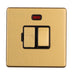 Eurolite Switches Satin Brass Concealed 3mm 13Amp Switched Fuse Spur With Neon Indicator - Satin Brass