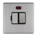 Eurolite Switches Stainless Steel Concealed 3mm 13Amp Switched Fuse Spur With Neon - Stainless Steel