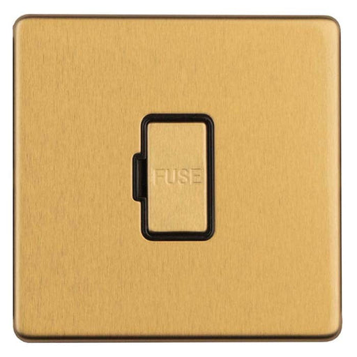 Eurolite Switches Satin Brass Concealed 3mm 13Amp Un-Switched Fuse Spur - Satin Brass