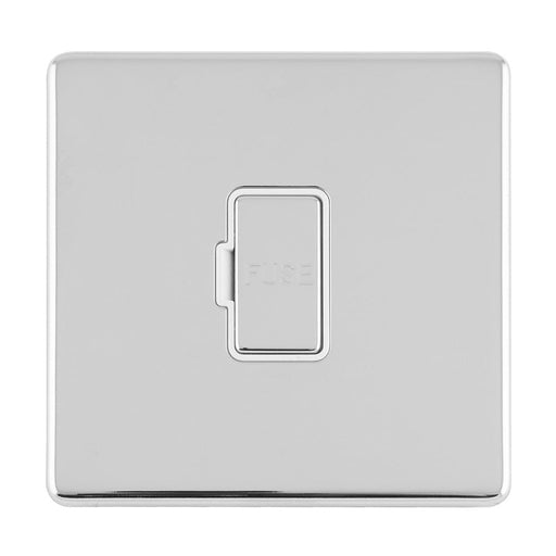 Eurolite Switches Polished Chrome Concealed 3mm 13Amp Unswitched Fuse Spur - Polished Chrome