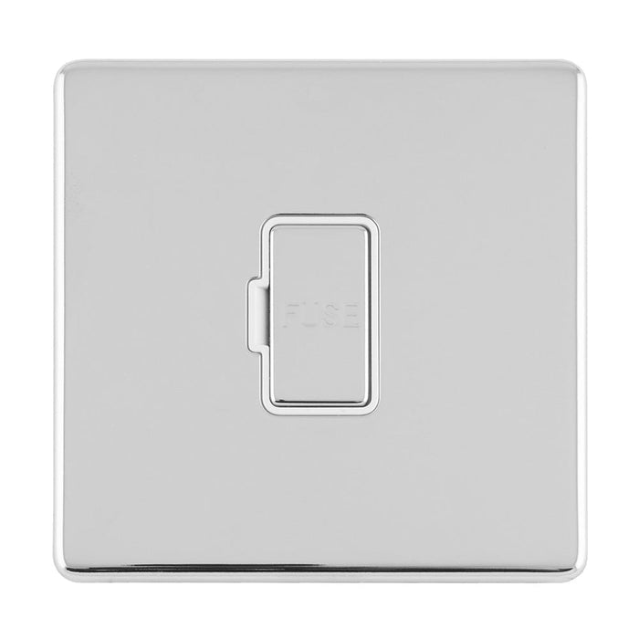 Eurolite Switches Polished Chrome Concealed 3mm 13Amp Unswitched Fuse Spur - Polished Chrome